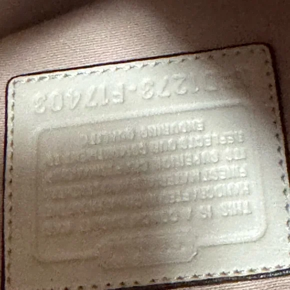 Coach Beige and Pink Signature Shoulder Bag - Picture 5 of 10